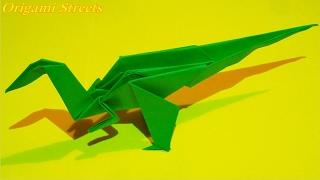 How to make a dinosaur out of paper. Origami dinosaur.