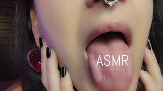 ASMR close-up slow lens licking & kiss sounds