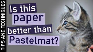 Is this paper better than Pastelmat pastel? | Drawing a kitten in pastels