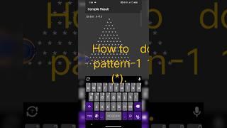 How to do pattern-11 (*) 2025.#mobile #code #viralvideo#program #foryou#html#shortvideo #javascript.