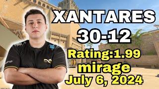 XANTARES (30-12) FACEIT Ranked series 1: Mirage POV | July 6, 2024 #cs2 #pov