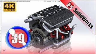 Solidworks tutorial  V12 engine  Ep 39 4K 