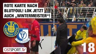 Rot nach BLUTFOUL! Lok jetzt auch "Wintermeister": Lok Leipzig - Altglienicke | Regionalliga Nordost