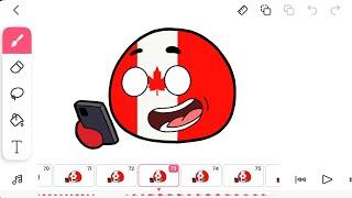 FlipaClip – Countryballs meme laughing animation / timelapse