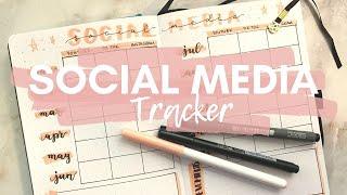 SOCIAL MEDIA TRACKER 2021 | Tracking Growth on YouTube, Instagram & TikTok in my Bullet Journal