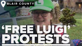 'Free Luigi!' Dozens gather in support of Luigi Mangione outside Blair Co  courthouse