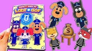 [ Paper DIY ] ️Making Quiet Book Sheriff Labrador/ Sheriff Labrador Catching Criminals