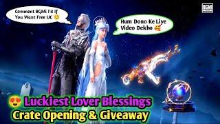  Luckiest LOVER BIGGESTULTIMATE SPIN CRATE OPENING #bgmi #crateopening #akm