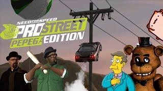 They made a meme mod on a racing game... (Need for Speed ProStreet Pepega Edition)