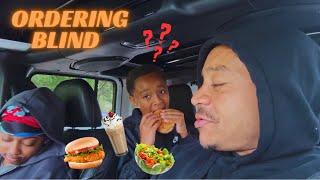 Ordering Blind… Order what car in front of us Order, and we have to eat whatever it is.
