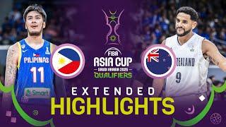 Philippines  v New Zealand  | Extended Highlights | FIBA Asia Cup 2025 Qualifiers