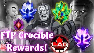 FTP LUCK IS UNREAL! Crucible 100% Rewards Opening! Titan Crystal + 7-Star Reunions! LagSpiker - MCOC