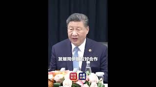 习近平会见伊朗总统佩泽希齐扬：无论国际和地区形势如何变化，中方都将毫不动摇发展同伊朗友好合作。（来源 央视新闻）