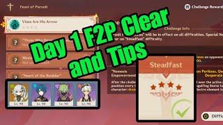 Feast of pursuit Day 1 | Vines are his arrow steadfast difficulty F2P clear | Genshin Impact