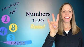 How to Count - NUMBERS - 1 - 20 -ASL - Sign Language