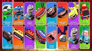 Megamix Monster Battle - Lightning McQueen Eater and All Creepy Monster Eater Battle !!