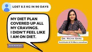 Weight loss Transformation | Mr. Ayush Gupta lost 8.5 kg | Stopped blood pressure medicine