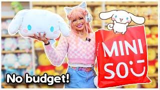 BUYING ONLY CINNAMOROLL AT MINISO! Shop with Me No Budget Challenge! #sanrio #miniso #shopping