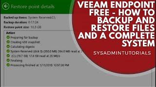 Veeam Endpoint Backup Free - Install, Backup and Restore