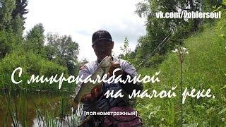 С микроколебалкой на малой реке. Ультралайтовый спиннинг летом. Видео отчет от 23.06.2015.