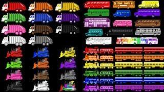 Vehicle Colors Collection - Learn Colors with Trains & Street Vehicles - The Kids' Picture Show