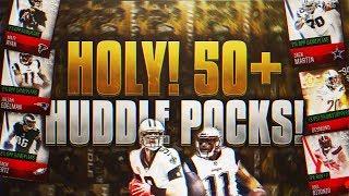 HOLY!!!! 50+ HUDDLE PACKS!! ELITES EVERYWHERE! MADDEN MOBILE 18