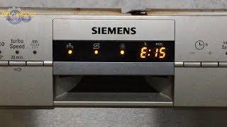 Error E15 lavavajillas Siemens, Solución. [Error E15 of a Siemens dishwasher, Solution]