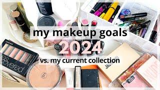 MY MAKEUP COLLECTION GOALS 2024: Current Inventory vs. Ideal Number of Products | Makeup Breakdown