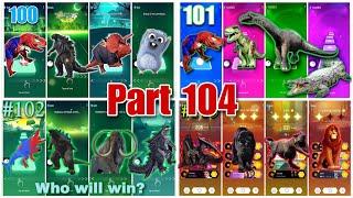 Megamix. Mammoth vs Dinosaur Spiderman vs Anguirus vs Godzilla.  Who is the Best? #104