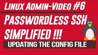 Passwordless SSH made simpler using config file | System Admin to DevOps #video6