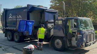 Growling ASDA Split Labrie Expert Garbage Truck on Dual Stream Recycling!