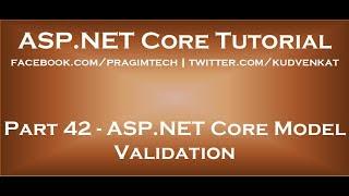 ASP NET Core model validation