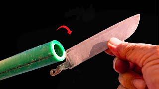 Don't throw away your pvc pipe, how to make a pvc knife handle