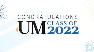 2022 UM Spring Convocation Extended Education - 7:00pm Thursday, June 9th