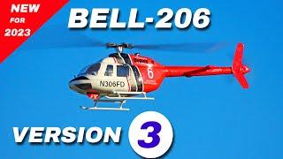 The NEW Fly Wing Bell 206 V3 Helicopter is Beautiful! Maiden Flight Review