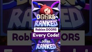 Every Code For DOORS - all working Roblox DOORS codes - DOORS Codes 2025!