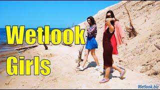 Wetlook girls in Dress | Wetlook ripping pantyhose | Wetlook Girls in Beach