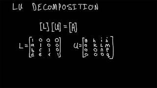 Decomposing a Square Matrix into a Lower and Upper Triangle Matrix (L-U Decomposition)