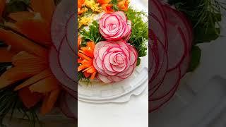 Карвинг из овощей/Красивое украшение для блюд из овощей#вкуснаяеда#карвингизовощей#декоризовощей