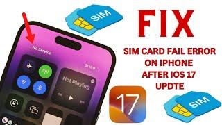 iOS 17 Beta !! Fix Sim Failure Error On iPhone !!iPhone Not Showing Sim Card !Sim Card Not Installed