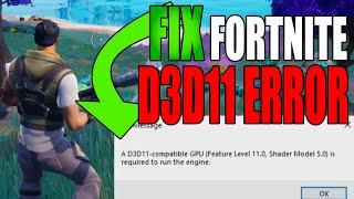 FIX Fortnite D3D11 Compatible GPU Is Required To Run The Engine Error (AMD)