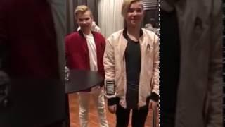 Marcus och Martinus efter konserten Göteborg