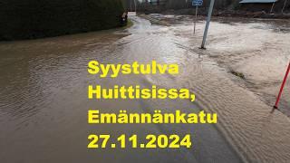 Syystulva Huittisissa - Punkalaitumenjoen vesi laskenut torstaina 28.11.2024