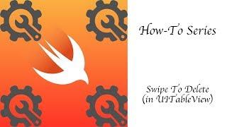 Swipe to Delete in UITableView - Swift 4