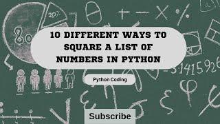 10 different ways to square a list of numbers in Python