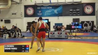 80 1/4 Final - Aliaksandr Kikiniou (Belarus) vs. Shohei Yabiku (Japan)