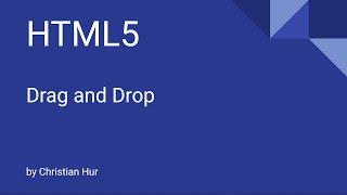 HTML5 Drag and Drop