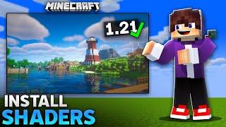 How To Download & Install Shaders Minecraft (1.21 )  Easy Tutorial..