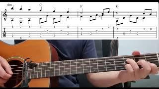 Call Of Magic (The Elder Scrolls) - Easy Fingerstyle Guitar Playthough Tutorial Lesson With Tabs