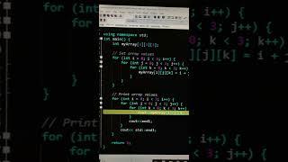 3D array c++ #coders #codinglife #codingninja #codemasters #codelife #coding #code #coder #ytdaily